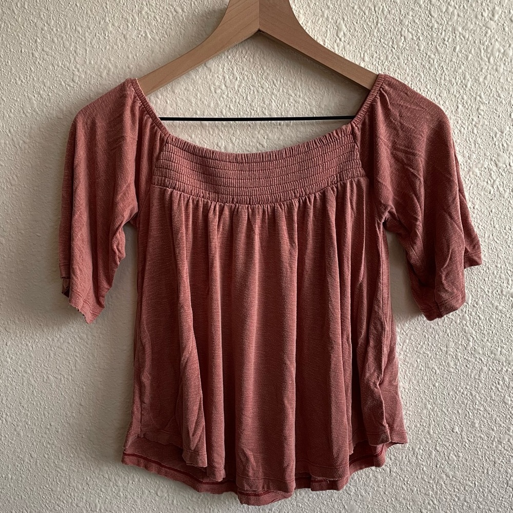American Eagle Women’s Slub Off The Shoulder Top